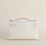 Clutch Crème - Cuir Véritable