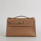 Clutch Alae Camel - Cuir Véritable