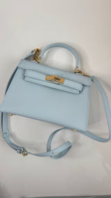 Sac Alae Bleu Pastel - Cuir Véritable