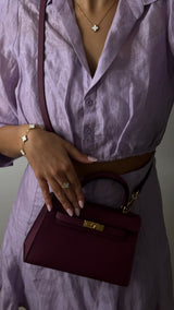 Sac Alae Violet - Cuir Véritable