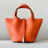Sac Pico Orange - Cuir Véritable