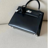 Sac Alae Noir - Cuir Véritable Lisse