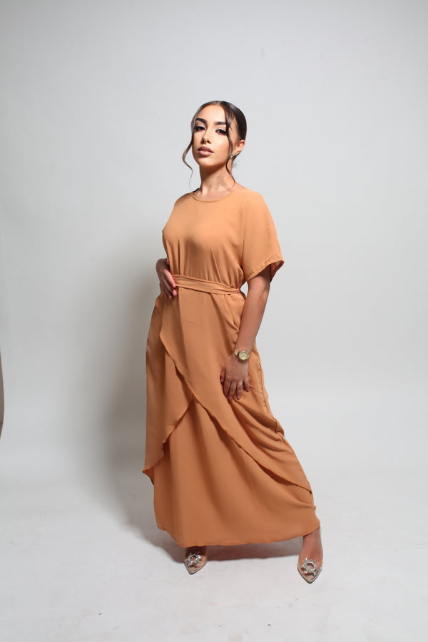 Abaya set et hijab offert - Terracotta