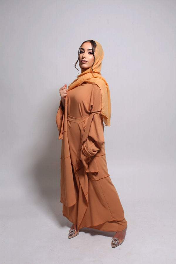 Abaya set et hijab offert - Terracotta