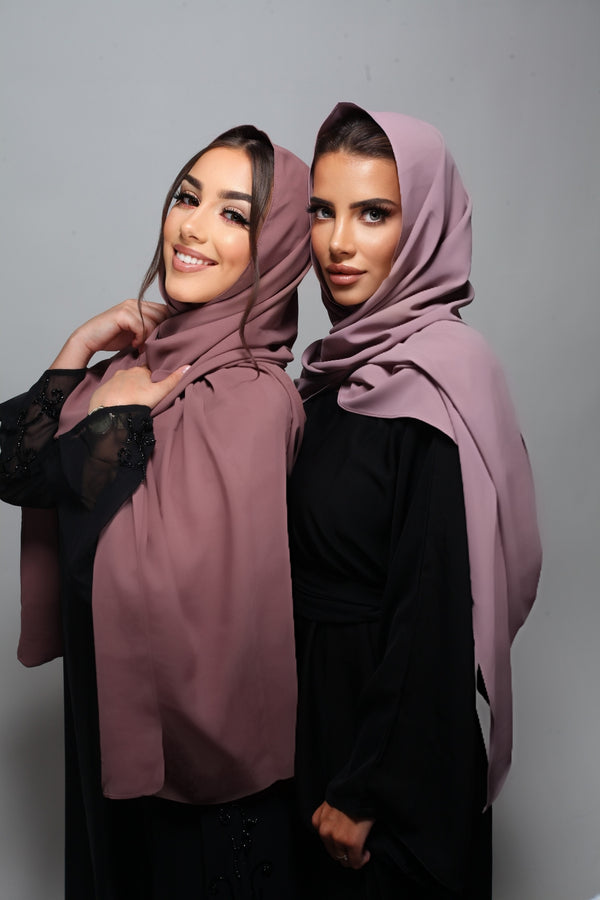 Hijab type soie de Medine - Rose mountbatten