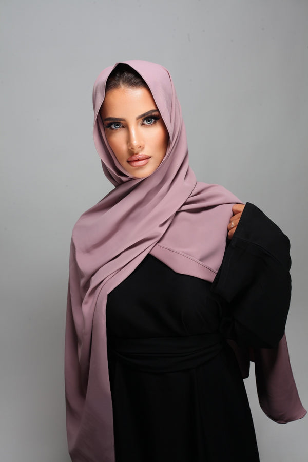 Hijab type soie de Medine - Rose mountbatten