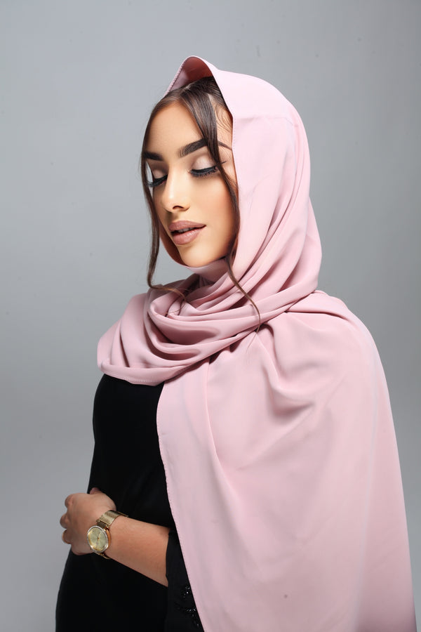 Hijab type soie de Medine - Rose lilas
