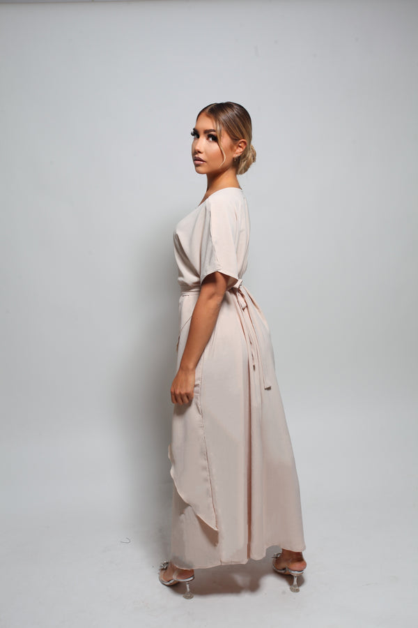 Abaya set et hijab offert - Nude