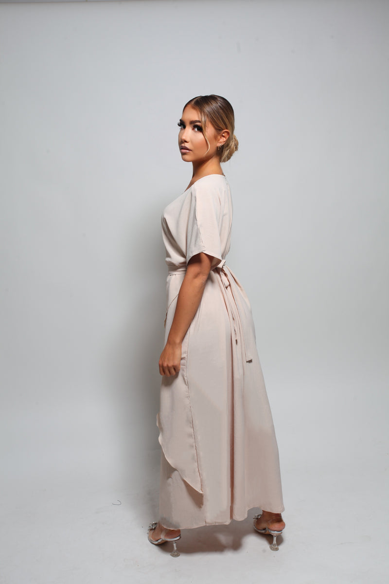 Abaya set et hijab offert - Nude