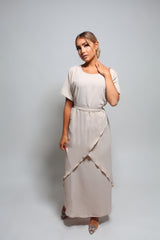 Abaya set et hijab offert - Nude