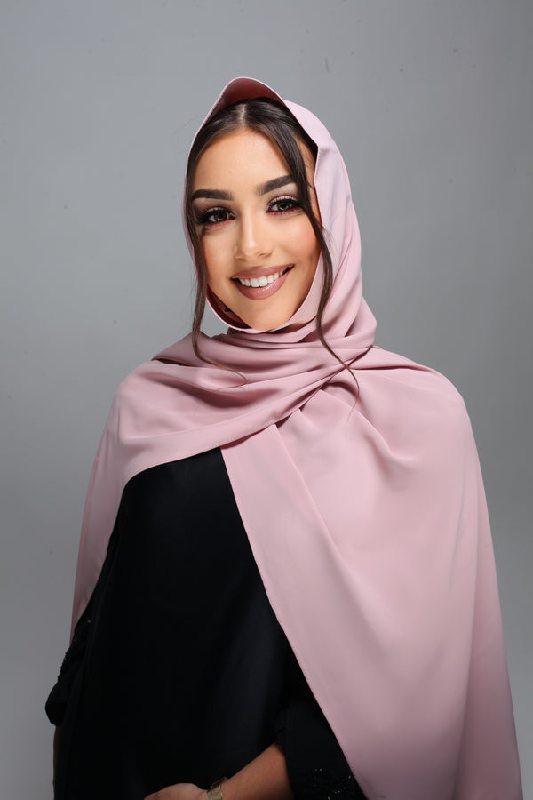 Hijab type soie de Medine - Rose lilas