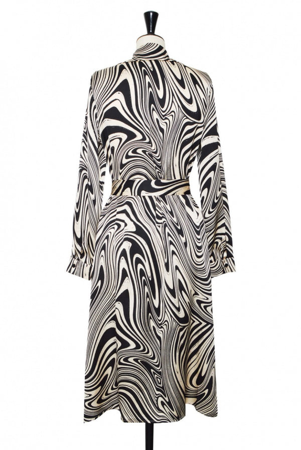 Robe à imprimé marbré Noir